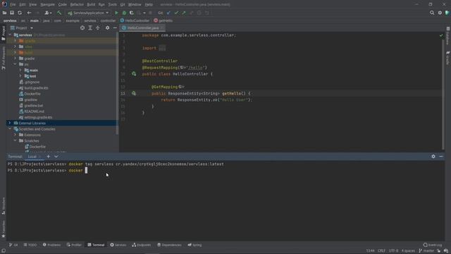 Отправляем Docker образ в Container Registry и разворачиваем Spring Boot сервис смотреть онлайн