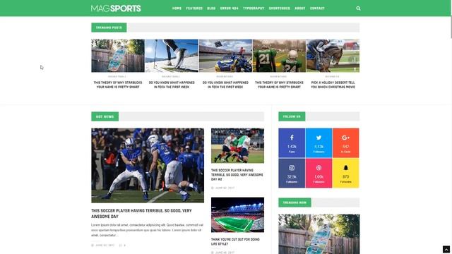 MagSports - News Editorial and Magazine Drupal 8 Theme Caiden смотреть онлайн