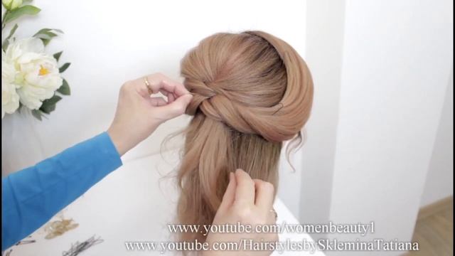 Прическа на выпускной для средних и длинных волос. смотреть онлайн