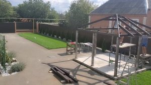 Монтаж стропильной системы шатровой крыши для беседки