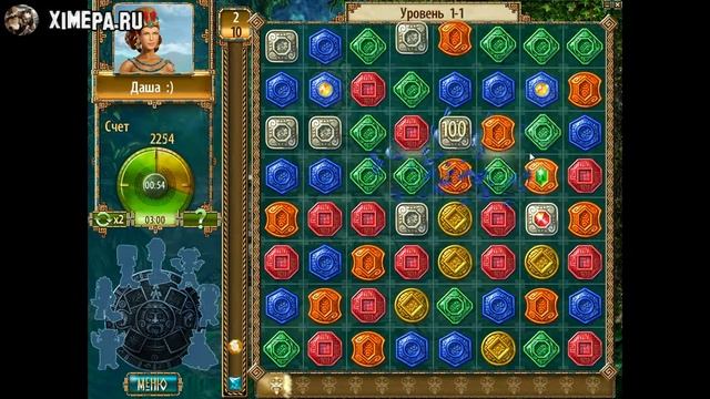 Игра "Сокровища Монтесумы 2" (1-й уровень) смотреть онлайн