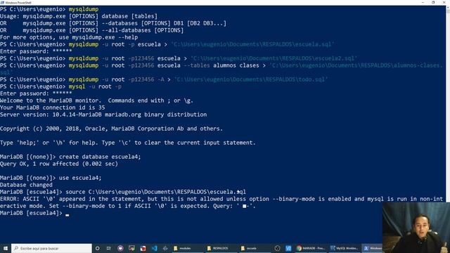 ? Respaldos y restauración de bases de datos en MariaDB (Curso de MariaDB desde cero [27]) смотреть онлайн