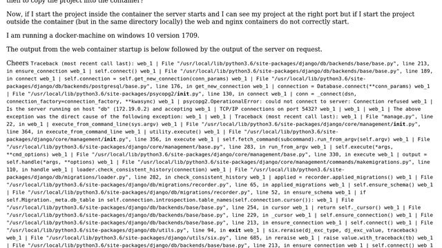 Using an existing Django project in a new Docker container смотреть онлайн