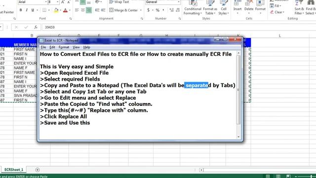 How to Convert Excel Files to ECR file or How to create manually ECR File смотреть онлайн