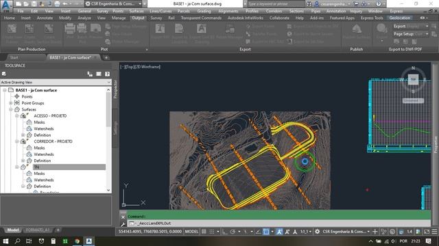 Unindo sufarce Platô + Surface acesso + Terreno Natural no AutoCAD Civil 3D 2019 смотреть онлайн