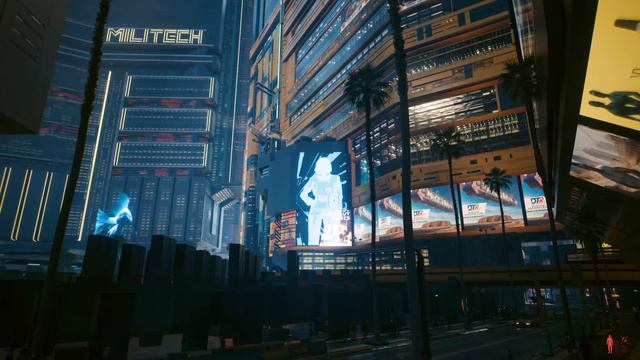 Cyberpunk 2077 Night City Ambience | Corporate Plaza | Street Vibes and Atmosphere смотреть онлайн