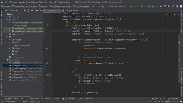 CRUD Operations in Android using PHP and MySQL смотреть онлайн