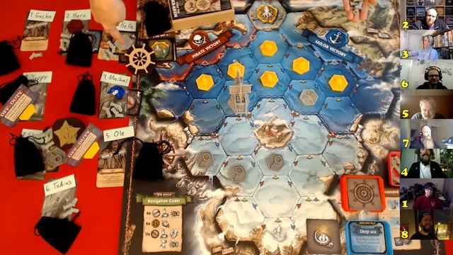 Feed The Kraken, Long Journey Playthrough With 8 Players #FeedTheKraken #BoardGame #SocialDeduction