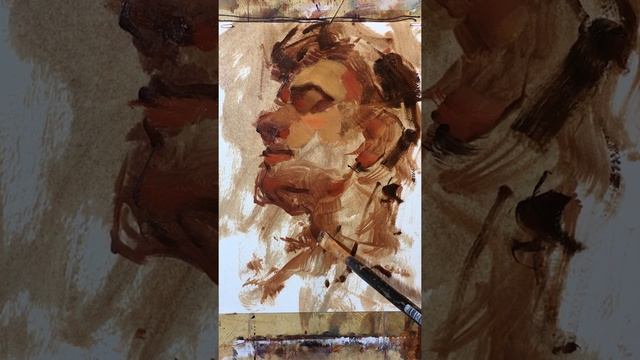 Голова в ракурсе. Живопись смотреть онлайн