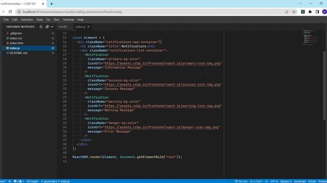 CODING PRACTICE 2 | NOTIFICATIONS | REACT JS | CCBP 4.O | CCBP смотреть онлайн