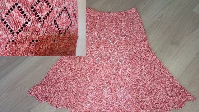 #ЮБКА спицами хлопок+кашемир. смотреть онлайн