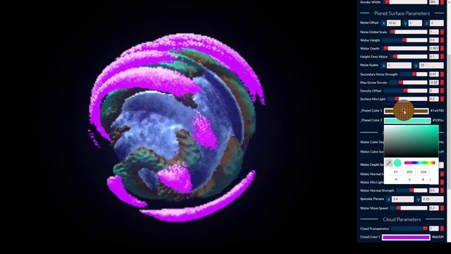 Planet Generator Web Editor - WIP - Three JS + Svelte смотреть онлайн