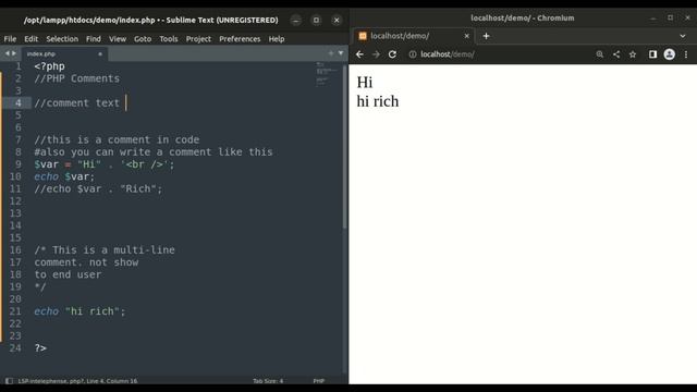 PHP Tutorial 7 - PHP Comments (PHP For Beginners) смотреть онлайн