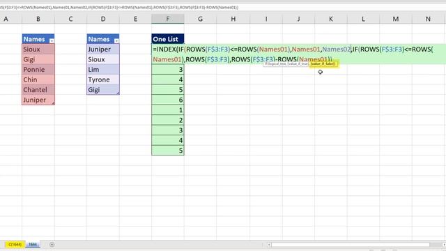 Stack 2 Columns (Append). INDEX Function or Power Query? Excel Magic Trick 1644. смотреть онлайн