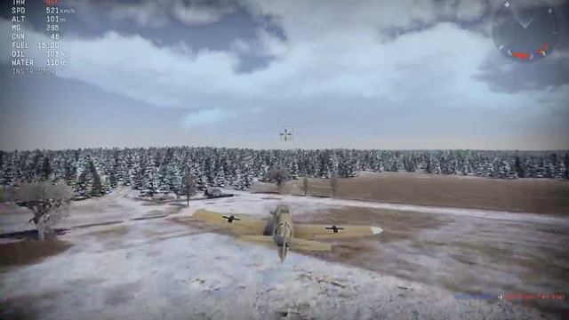 War Thunder - Bf 109 F-4 fun! смотреть онлайн