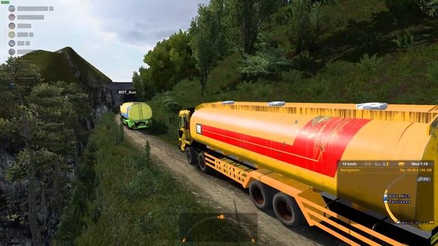 Fuso Truck Dangerous Road Convoy ETS2 MOD смотреть онлайн