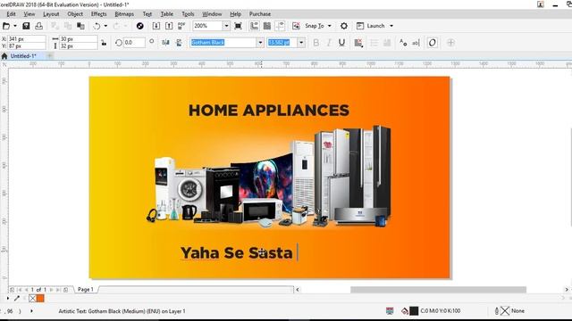 How to Creat Banner Home Appliances Coreldraw #ajazgraphics смотреть онлайн