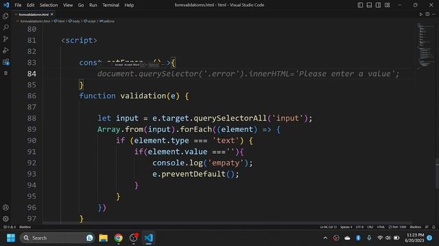 Form Validation Using HTML, CSS, JS: Validation of a Form and Show Error if Empty @theCodeDefinitio смотреть онлайн