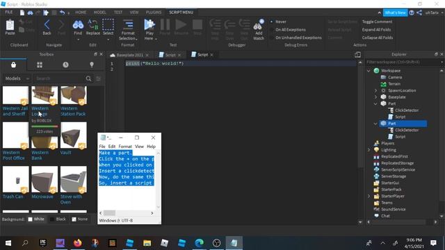 How to make a Disappearing Part when Clicked Roblox Studio Tutorial смотреть онлайн