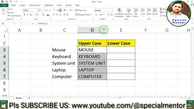 How to use Uppercase/Lowercase in excel - Special Mentor смотреть онлайн