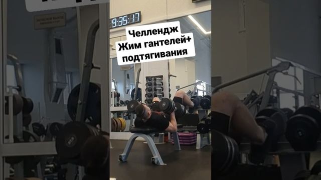 Челлендж Жим гантелей +Подтягивания» смотреть онлайн