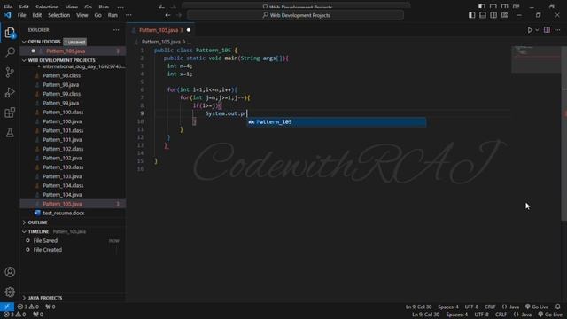 Java Pattern_105 смотреть онлайн