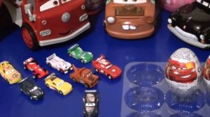 17 EGGS - KINDER AND ZAINI CHOCOLATE SURPRISE EGGS DISNEY CARS 2-PART 2!