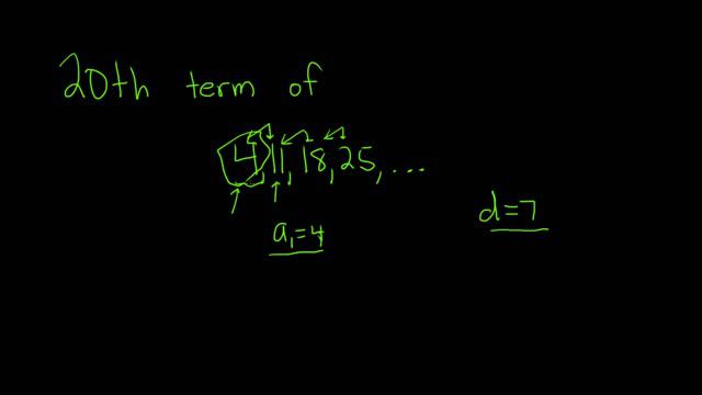 Find the 20th Term of the Arithmetic Sequence 4, 11, 18, 25, ... смотреть онлайн