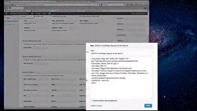 Editing WordPress Special of the Month Widget Plugin Easy Restaurant Menu Manager смотреть онлайн