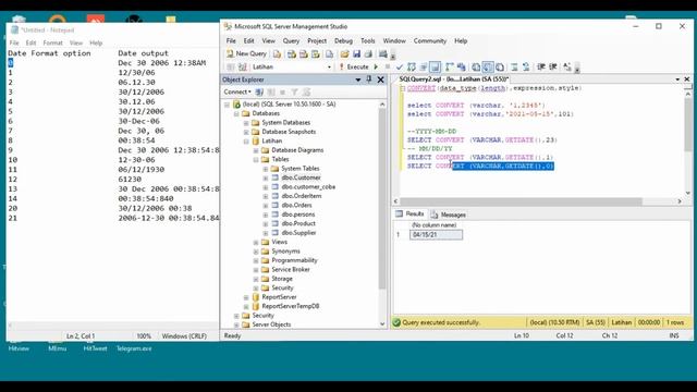 TUTORIAL FUNGSI CONVERT() SQL SERVER смотреть онлайн