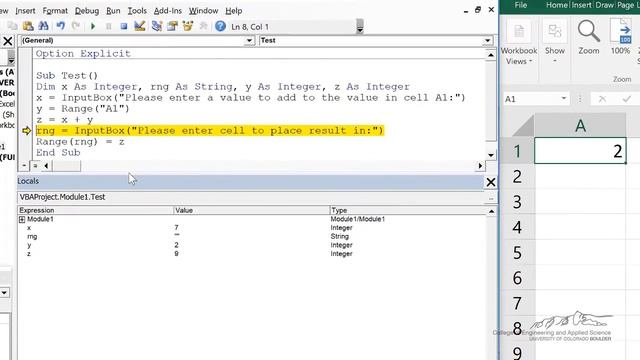 Examples of Input and Output Options in VBA Subroutines Part 3 смотреть онлайн