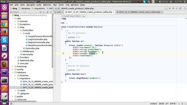 laravel migration смотреть онлайн