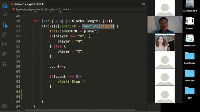 Javascript ພາກທີ 1: onclick event ສ້າງເກມແຊ້ມກະໂລ້ x-o (ຄຼິບບັນທຶກການສອນຜ່ານ zoom) смотреть онлайн