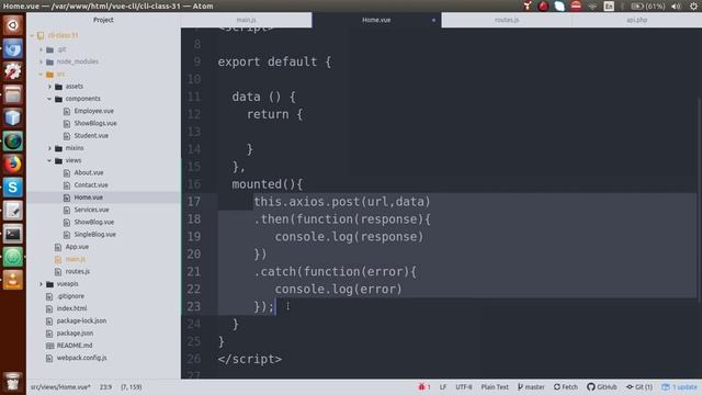 VueJs 2 Tutorial for beginners in HINDI | ENGLISH (#52) Insert function to database by Vue Axios смотреть онлайн