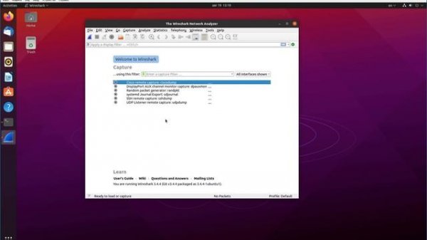 Установка Wireshark на Ubuntu Linux