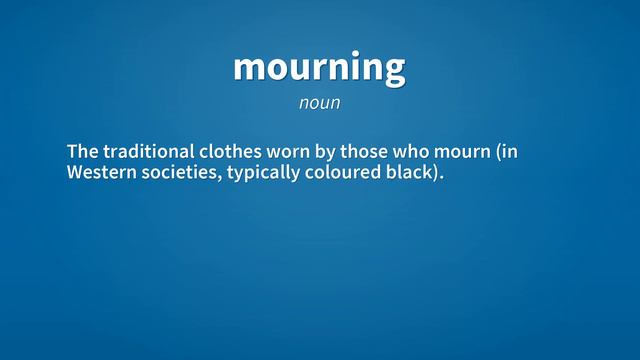 Mourning | Meaning of mourning смотреть онлайн