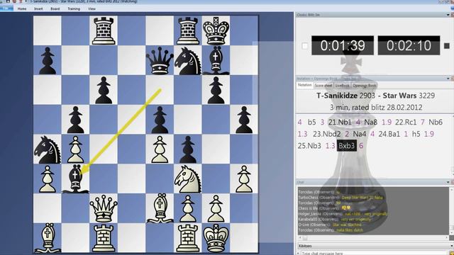 T-Sanikidze-Star Wars, 3 min + 1 sec rated blitz Game 2 смотреть онлайн