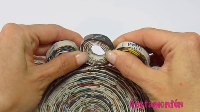 Como Hacer Cestas De Papel Periódico Con Tapa. Manualidades Con Papel