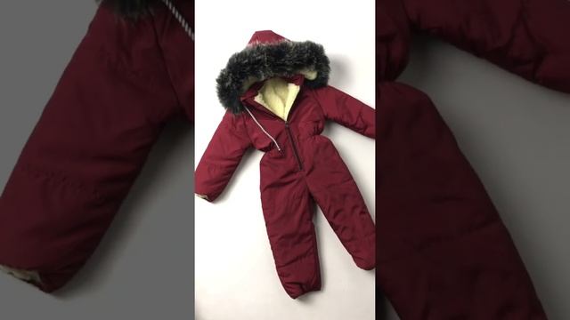 Утепленный комбинезон, Бордо, 86 104, для девочек смотреть онлайн
