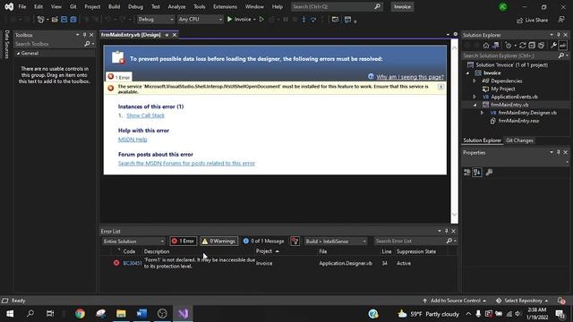 Visual Studio 2022 - Fix Errors with Renaming Form1 смотреть онлайн