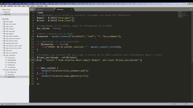 Ejemplo PHP: Proteger el acceso a una zona privada mediante variables de sesión смотреть онлайн