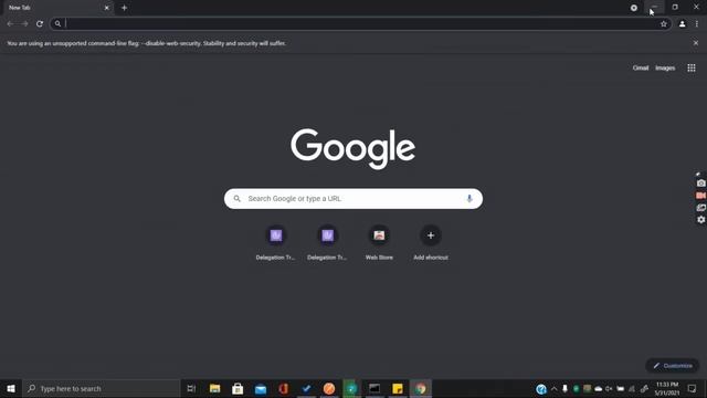 Disabling CORS(Cross-Origin Resource Sharing) in chrome for windows