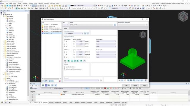 Учебное пособие по RFEM 6 для начинающих | 009 Моделирование | Тип узла | Опора | Видимости смотреть онлайн
