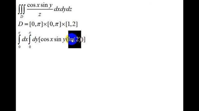 Кратные интегралы | тройные интегралы | "прямоугольная" область | конкретные примеры | 2 смотреть онлайн
