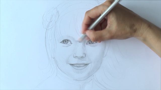 УСКОРЕННОЕ ВИДЕО. Как нарисовать ребенка карандашом | ArtSchool