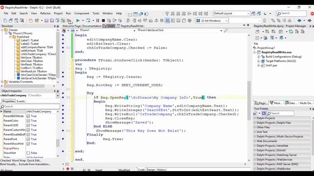 Working With Windows Registry by Delphi English Language смотреть онлайн