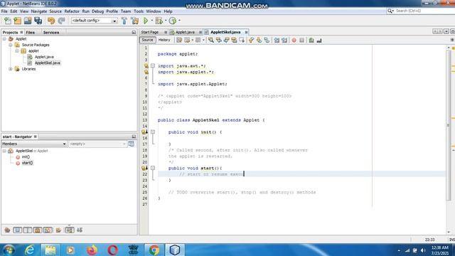 Java the complete Reference Ninth Edition (Chapter 23) Example (1) An Applet Skeleton смотреть онлайн