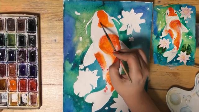 Ни дня без кисти #15. Японский карп смотреть онлайн