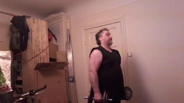 Бицепс с гантелями  48серия 11подход 2x9,25кг 11р,Biceps  48sērija 11piegājiens 2x9,25kg 11r