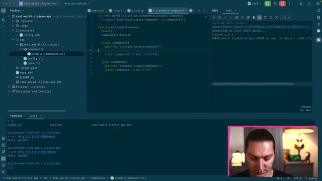 Building a real-world Clojure application from SCRATCH, part 1: deps.edn, aero, component, pedestal смотреть онлайн